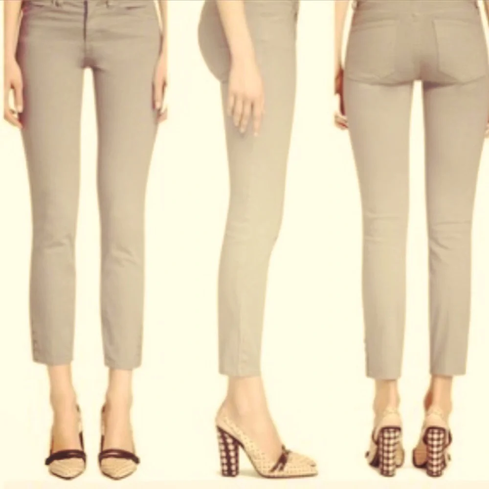 Tory Burch Emmy Ankle Skinny Jeans in Olive 27